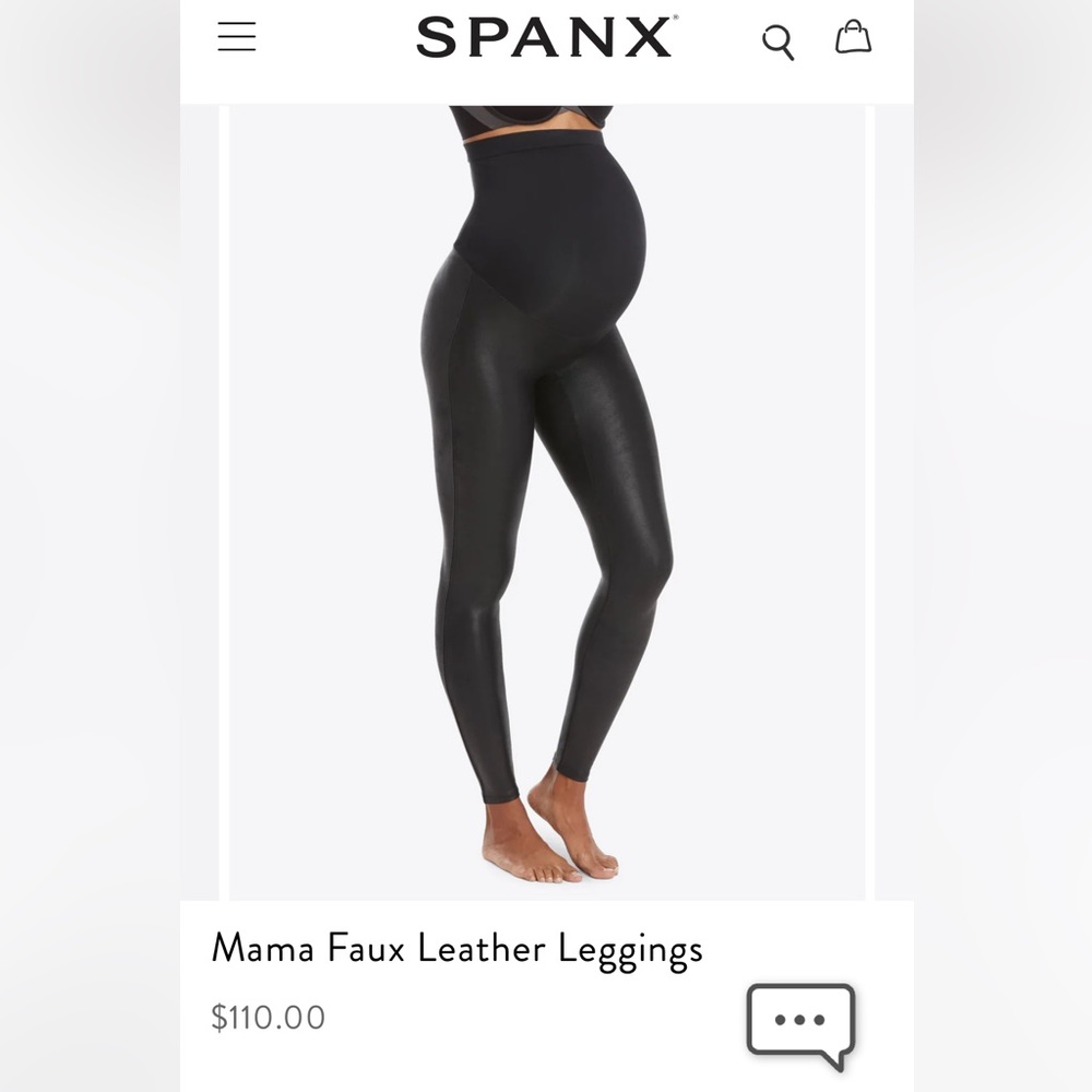 SPANX Mama Faux Leather Leggings